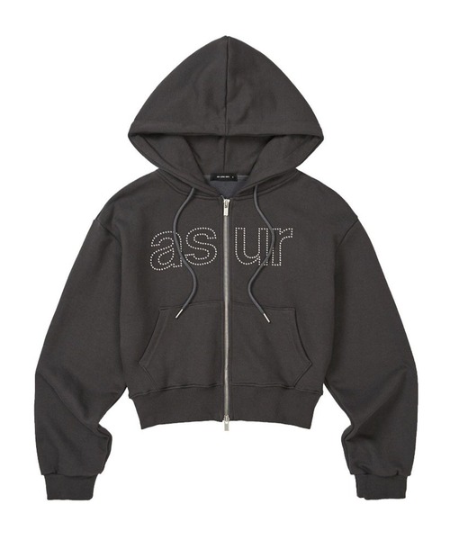as you are(アズユーアー)の「ASUR/HOTFIXフーディージップアップ(パーカー・レディース・チャコール/ホワイト・SMALL)」の22枚目の写真