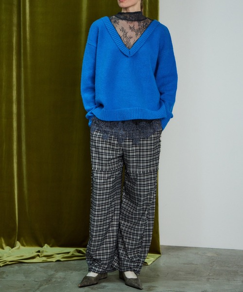 MAISON SPECIAL(メゾンスペシャル)の「【26WINTER PRE-ORDER】Check Pants/チェックパンツ(その他パンツ・レディース・ブラック/ベージュ/ブラウン・38/36)」の5枚目の写真
