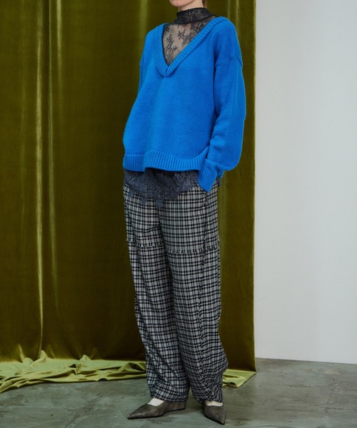 MAISON SPECIAL(メゾンスペシャル)の「【26WINTER PRE-ORDER】Check Pants/チェックパンツ(その他パンツ・レディース・ブラック/ベージュ/ブラウン・38/36)」の7枚目の写真