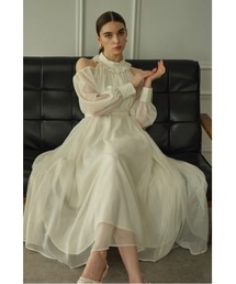 Open Shoulder Lace Dress オープンショルダーレースドレス