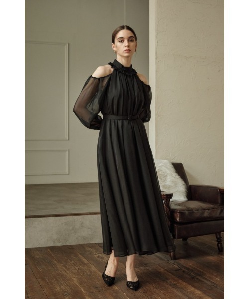 ERADIE(エラディエ)の「Open Shoulder Lace Dress オープンショルダーレースドレス(ワンピース・レディース・ブラック/オフホワイト・FREE)」の12枚目の写真
