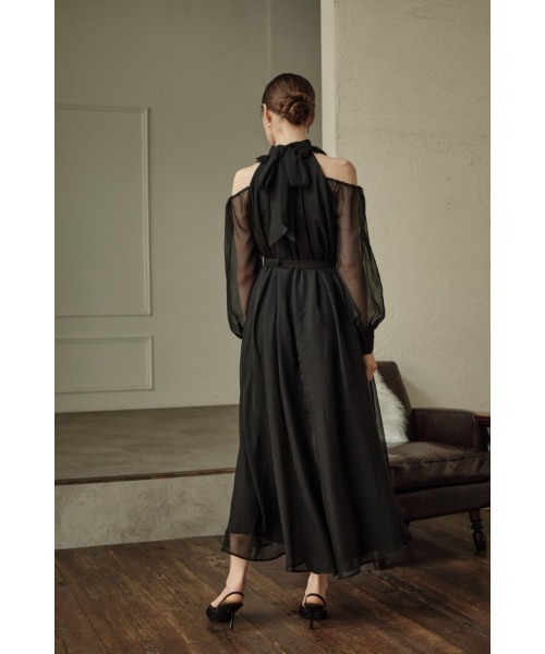 ERADIE(エラディエ)の「Open Shoulder Lace Dress オープンショルダーレースドレス(ワンピース・レディース・ブラック/オフホワイト・FREE)」の10枚目の写真