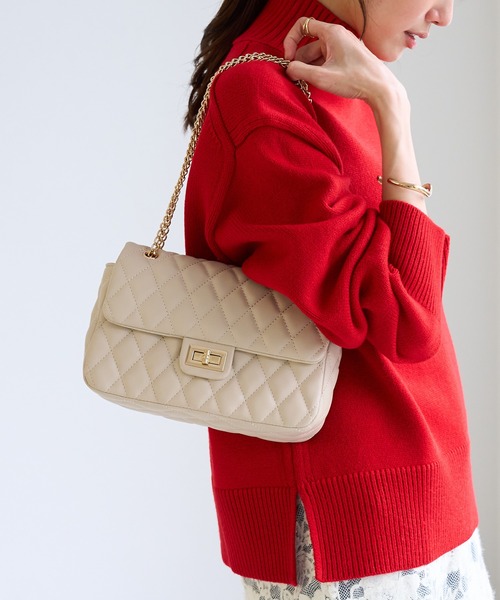 ROPE' PICNIC(ロペピクニック)の「キルティング チェーン ショルダーバッグ / 2WAY(ショルダーバッグ・レディース・キナリ/ブラック・FREE)」の2枚目の写真