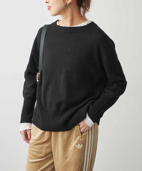 Spick & Span(スピックアンドスパン)の「ウォッシャブルウールボートネックプルオーバー(ニット/セーター・レディース・ピンク系その他/グレー/ブラック/レッド・FREE)」の1枚目の写真