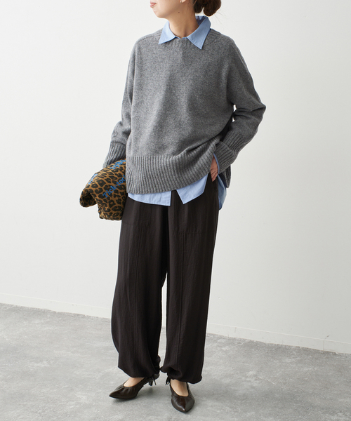 Spick & Span(スピックアンドスパン)の「ウォッシャブルウールボートネックプルオーバー(ニット/セーター・レディース・ピンク系その他/グレー/ブラック/レッド・FREE)」の5枚目の写真