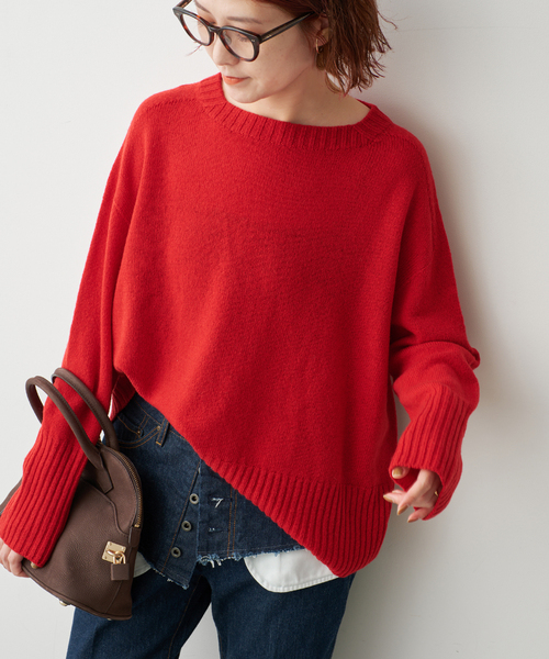 Spick & Span(スピックアンドスパン)の「ウォッシャブルウールボートネックプルオーバー(ニット/セーター・レディース・ピンク系その他/グレー/ブラック/レッド・FREE)」の7枚目の写真