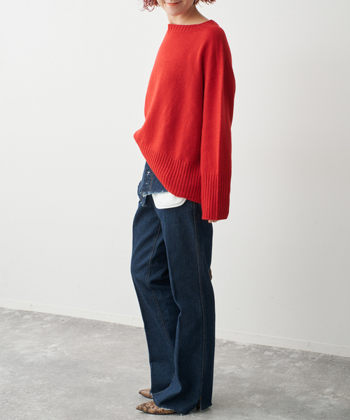 Spick & Span(スピックアンドスパン)の「ウォッシャブルウールボートネックプルオーバー(ニット/セーター・レディース・ピンク系その他/グレー/ブラック/レッド・FREE)」の9枚目の写真