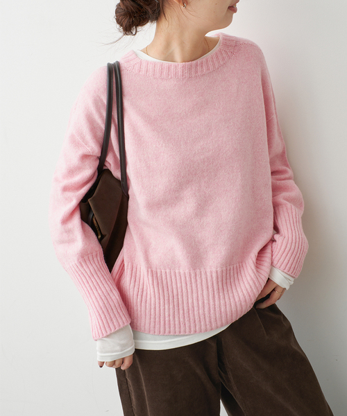 Spick & Span(スピックアンドスパン)の「ウォッシャブルウールボートネックプルオーバー(ニット/セーター・レディース・ピンク系その他/グレー/ブラック/レッド・FREE)」の12枚目の写真