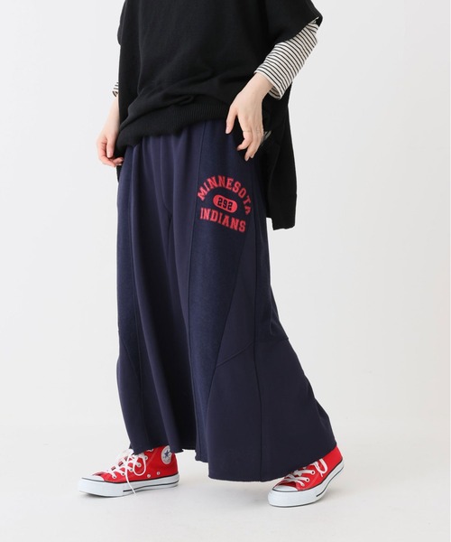 HEART MARKET（ハートマーケット）の「裏毛プリントスカート（スカート・レディース・ネイビー/ブラック/パープル/オートミール・FREE）」の3枚目の写真