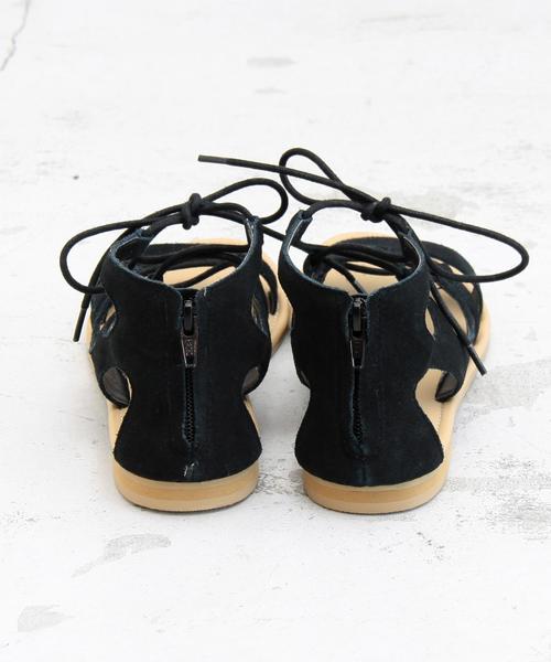 BEAUTY&YOUTH UNITED ARROWS（ビューティーアンドユースユナイテッドアローズ）の「BY∵ スウェードレースアップサンダル◆（サンダル・レディース・ベージュ/ブラック/オフホワイト・37/36/38）」の8枚目の写真