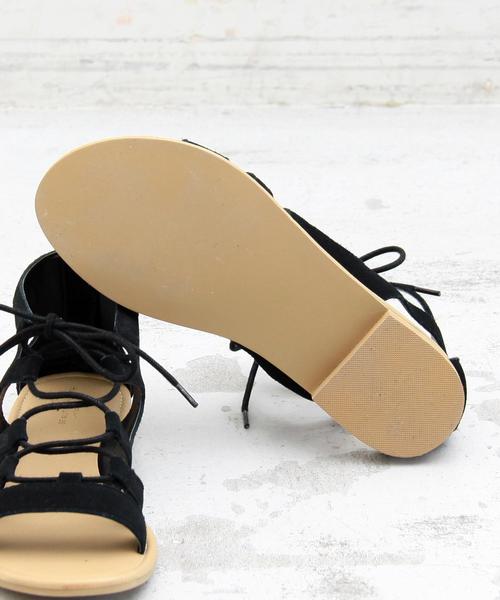 BEAUTY&YOUTH UNITED ARROWS（ビューティーアンドユースユナイテッドアローズ）の「BY∵ スウェードレースアップサンダル◆（サンダル・レディース・ベージュ/ブラック/オフホワイト・37/36/38）」の9枚目の写真