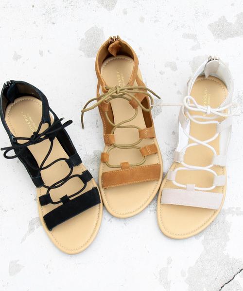 BEAUTY&YOUTH UNITED ARROWS（ビューティーアンドユースユナイテッドアローズ）の「BY∵ スウェードレースアップサンダル◆（サンダル・レディース・ベージュ/ブラック/オフホワイト・37/36/38）」の13枚目の写真