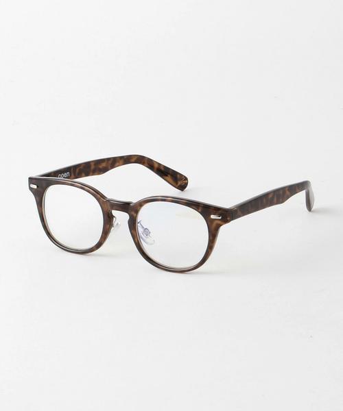 coen（コーエン）の「《LEE5月号掲載》ウェリントン ブルーライトカットメガネ（メガネ・メンズ・ブラック/ブラウン・フリー）」の2枚目の写真