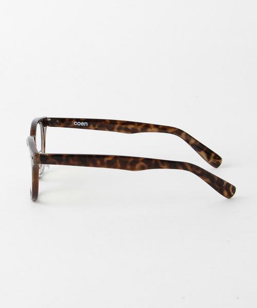 coen（コーエン）の「《LEE5月号掲載》ウェリントン ブルーライトカットメガネ（メガネ・メンズ・ブラック/ブラウン・フリー）」の4枚目の写真