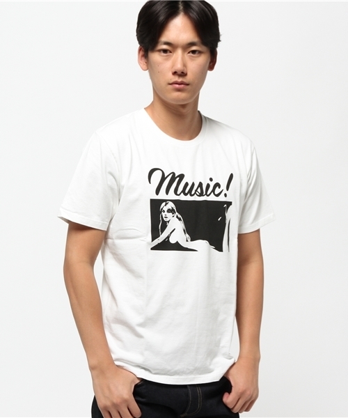 HYSTERIC GLAMOUR(ヒステリックグラマー)の「MUSIC!pt T-SH(Tシャツ/カットソー・メンズ・ブラック/ホワイト/イエロー・X-LARGE/SMALL/MEDIUM/LARGE)」の9枚目の写真