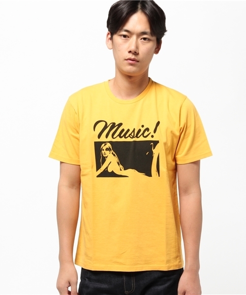 HYSTERIC GLAMOUR(ヒステリックグラマー)の「MUSIC!pt T-SH(Tシャツ/カットソー・メンズ・ブラック/ホワイト/イエロー・X-LARGE/SMALL/MEDIUM/LARGE)」の13枚目の写真