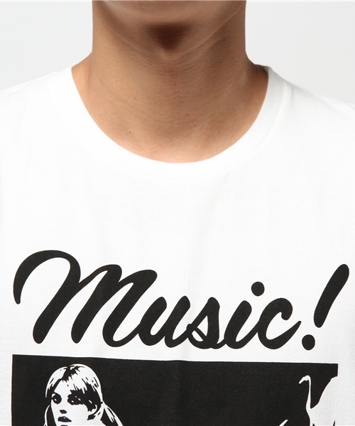 HYSTERIC GLAMOUR(ヒステリックグラマー)の「MUSIC!pt T-SH(Tシャツ/カットソー・メンズ・ブラック/ホワイト/イエロー・X-LARGE/SMALL/MEDIUM/LARGE)」の6枚目の写真
