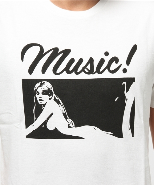 HYSTERIC GLAMOUR(ヒステリックグラマー)の「MUSIC!pt T-SH(Tシャツ/カットソー・メンズ・ブラック/ホワイト/イエロー・X-LARGE/SMALL/MEDIUM/LARGE)」の8枚目の写真