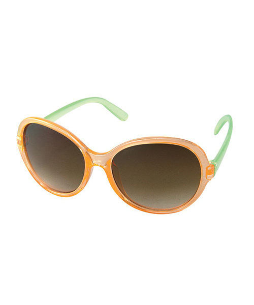 キッズ Uvカットキッズファッショングラス オーバル オレンジ グリーン Uv400カット加工 サングラス Spice Of Life スパイス オブ ライフ のファッション通販 Zozotown
