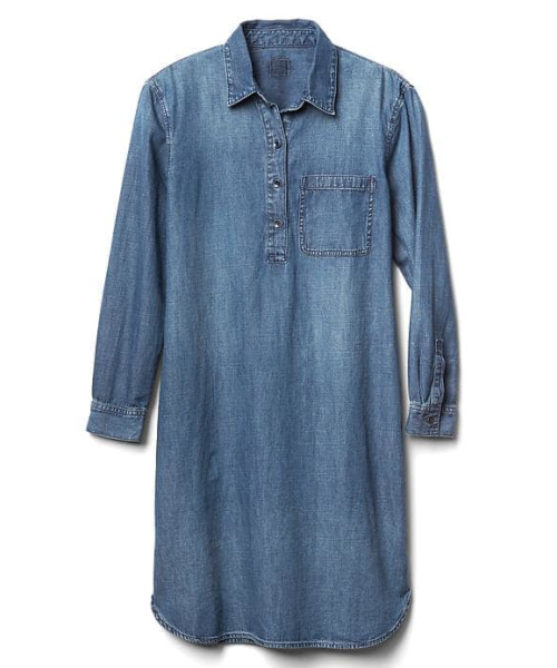 GAP（ギャップ）の「Gap デニムポップオーバー シャツドレス（シャツワンピース・レディース・ブルー・S/L/XXS/XS/M）」の5枚目の写真
