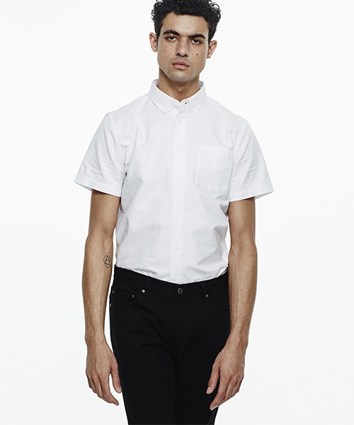 Saturdays NYC(サタデーズ ニューヨークシティ )の「Esquina Oxford Short Sleeve Shirt(シャツ/ブラウス・メンズ・ネイビー/ピンク/ブラック/ホワイト・X-SMALL/M/S/L/X-LARGE)」の6枚目の写真