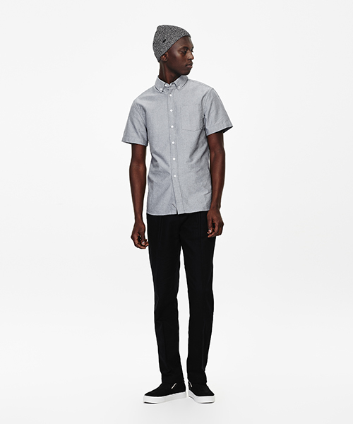 Saturdays NYC(サタデーズ ニューヨークシティ )の「Esquina Oxford Short Sleeve Shirt(シャツ/ブラウス・メンズ・ネイビー/ピンク/ブラック/ホワイト・X-SMALL/M/S/L/X-LARGE)」の8枚目の写真