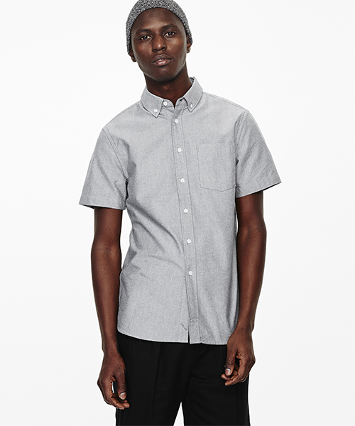 Saturdays NYC(サタデーズ ニューヨークシティ )の「Esquina Oxford Short Sleeve Shirt(シャツ/ブラウス・メンズ・ネイビー/ピンク/ブラック/ホワイト・X-SMALL/M/S/L/X-LARGE)」の9枚目の写真