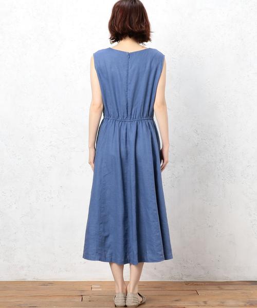 green label relaxing（グリーンレーベルリラクシング）の「CF ハードマンズLI FLA N/SL ワンピース（ワンピース・レディース・ブラック/オリーブ/コバルトブルー・36/38）」の12枚目の写真