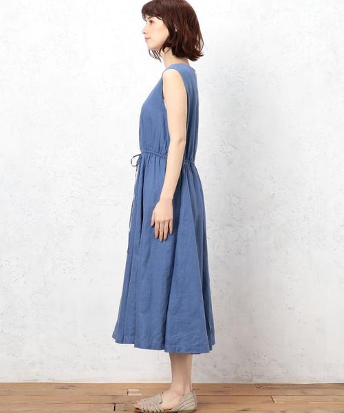 green label relaxing（グリーンレーベルリラクシング）の「CF ハードマンズLI FLA N/SL ワンピース（ワンピース・レディース・ブラック/オリーブ/コバルトブルー・36/38）」の14枚目の写真