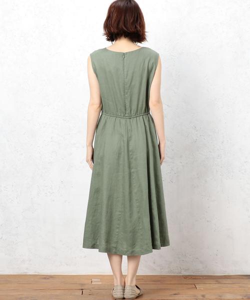 green label relaxing（グリーンレーベルリラクシング）の「CF ハードマンズLI FLA N/SL ワンピース（ワンピース・レディース・ブラック/オリーブ/コバルトブルー・36/38）」の4枚目の写真
