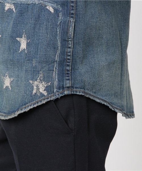 Denim & Supply Ralph Lauren（デニムアンドサプライラルフローレン）の「ディストレスト デニム ウエスタン シャツ（シャツ/ブラウス・メンズ・ブルー系9・X-LARGE/LARGE/SMALL/X-SMALL/MEDIUM）」の10枚目の写真