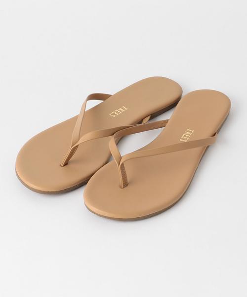 TKEES（ティキーズ）の「＜TKEES＞レザービーチサンダル ◆（ビーチサンダル・レディース・ゴールド/ブラック/ベージュ/オリーブ・7/6/8）」の3枚目の写真