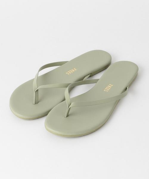 TKEES（ティキーズ）の「＜TKEES＞レザービーチサンダル ◆（ビーチサンダル・レディース・ゴールド/ブラック/ベージュ/オリーブ・7/6/8）」の4枚目の写真
