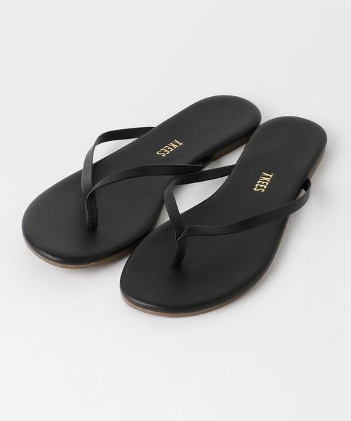 TKEES（ティキーズ）の「＜TKEES＞レザービーチサンダル ◆（ビーチサンダル・レディース・ゴールド/ブラック/ベージュ/オリーブ・7/6/8）」の2枚目の写真