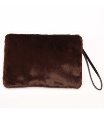 【LAUGOA】フェイクファービッグクラッチ Oreiller/0173-30005