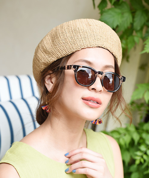 Eldia'lu（エルディアル）の「メッシュベレー帽（ハンチング/ベレー帽・レディース・オフホワイト/ブラック/サックスブルー/ベージュ・ﾌﾘ-）」の20枚目の写真