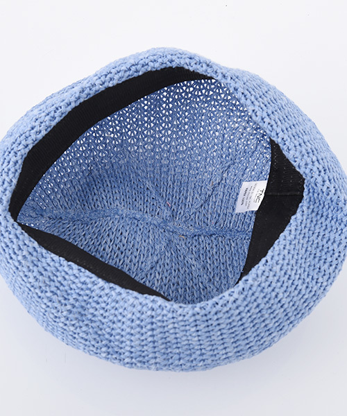 Eldia'lu（エルディアル）の「メッシュベレー帽（ハンチング/ベレー帽・レディース・オフホワイト/ブラック/サックスブルー/ベージュ・ﾌﾘ-）」の7枚目の写真