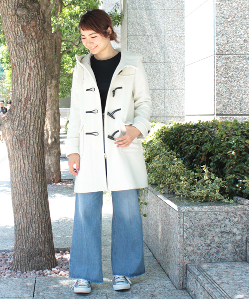 mysty woman（ミスティウーマン）の「フード付きウールダッフルコート（ダッフルコート・レディース・ピンクベージュ/ダークネイビー/キャメル/オフホワイト・SMALL/MEDIUM）」の5枚目の写真