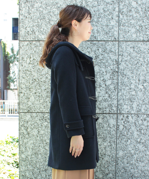 mysty woman（ミスティウーマン）の「フード付きウールダッフルコート（ダッフルコート・レディース・ピンクベージュ/ダークネイビー/キャメル/オフホワイト・SMALL/MEDIUM）」の14枚目の写真