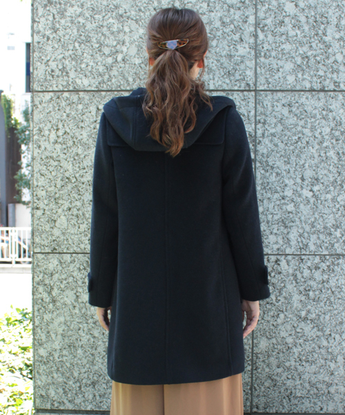 mysty woman（ミスティウーマン）の「フード付きウールダッフルコート（ダッフルコート・レディース・ピンクベージュ/ダークネイビー/キャメル/オフホワイト・SMALL/MEDIUM）」の8枚目の写真