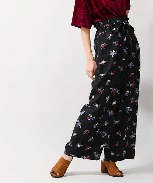 WEGO(ウィゴー)の「WEGO/ハイウエストリボンワイドパンツ(その他パンツ・レディース・ブラック/ダークグリーン/ブラウン/インディゴブルー/ダークインディゴブルー/その他1/その他2/ワイン・LARGE/MEDIUM/SMALL)」の18枚目の写真