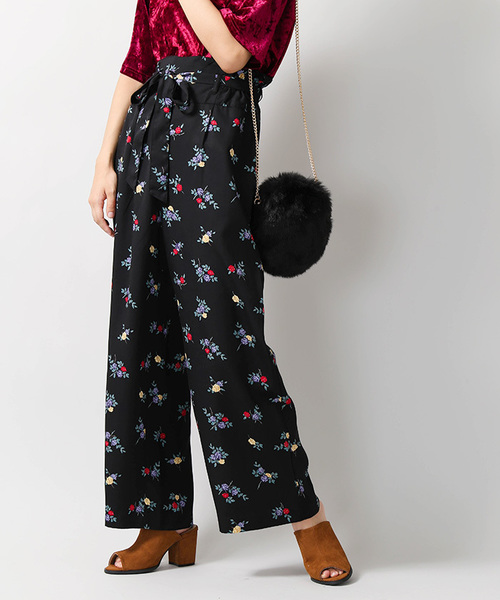 WEGO(ウィゴー)の「WEGO/ハイウエストリボンワイドパンツ(その他パンツ・レディース・ブラック/ダークグリーン/ブラウン/インディゴブルー/ダークインディゴブルー/その他1/その他2/ワイン・LARGE/MEDIUM/SMALL)」の19枚目の写真