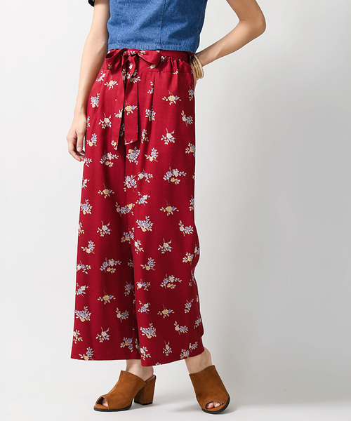 WEGO(ウィゴー)の「WEGO/ハイウエストリボンワイドパンツ(その他パンツ・レディース・ブラック/ダークグリーン/ブラウン/インディゴブルー/ダークインディゴブルー/その他1/その他2/ワイン・LARGE/MEDIUM/SMALL)」の21枚目の写真