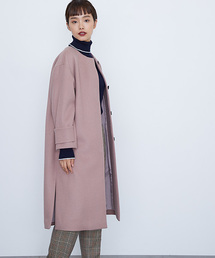 STUDIOUS | 【STUDIOUS】ノーカラーリンクオーバーコート(チェスターコート)