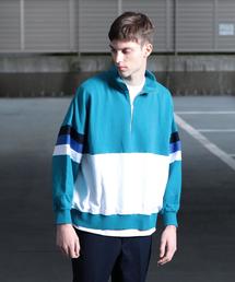 BEAUTY&YOUTH UNITED ARROWS | 【WEB限定】 by パネル ハーフジップ ビッグ スウェット -MADE IN JAPAN-(スウェット)