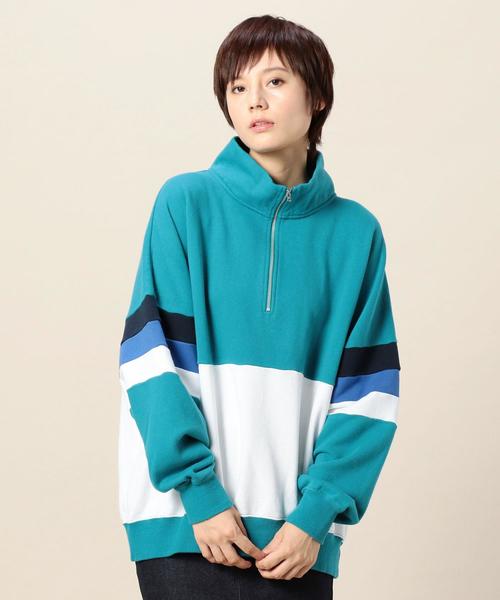 BEAUTY&YOUTH UNITED ARROWS（ビューティーアンドユースユナイテッドアローズ）の「【WEB限定】 by パネル ハーフジップ ビッグ スウェット -MADE IN JAPAN- ◆（スウェット・メンズ・ネイビー/ケリー・LARGE/MEDIUM/SMALL）」の22枚目の写真