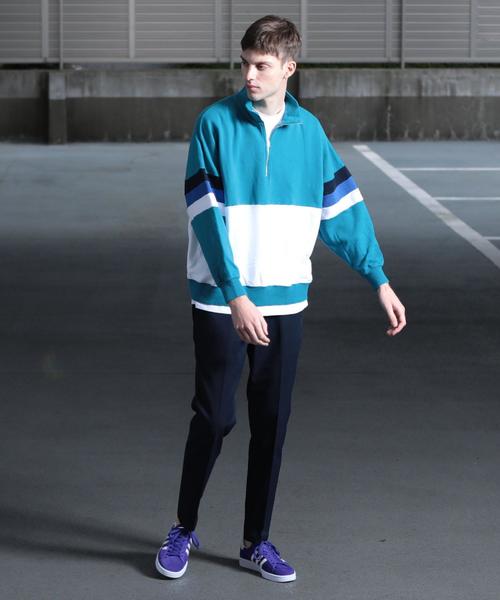 BEAUTY&YOUTH UNITED ARROWS（ビューティーアンドユースユナイテッドアローズ）の「【WEB限定】 by パネル ハーフジップ ビッグ スウェット -MADE IN JAPAN- ◆（スウェット・メンズ・ネイビー/ケリー・LARGE/MEDIUM/SMALL）」の19枚目の写真