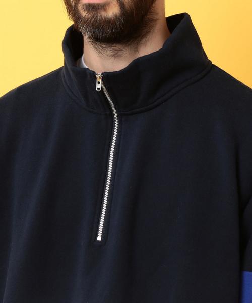 BEAUTY&YOUTH UNITED ARROWS（ビューティーアンドユースユナイテッドアローズ）の「【WEB限定】 by パネル ハーフジップ ビッグ スウェット -MADE IN JAPAN- ◆（スウェット・メンズ・ネイビー/ケリー・LARGE/MEDIUM/SMALL）」の11枚目の写真
