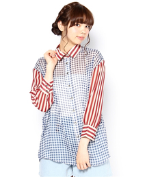 WEGO | クレイジーシフォンBIGシャツ(シャツ/ブラウス)