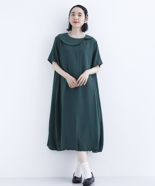 Merlot Plus メルロープリュス の 丸襟バルーンワンピース7565 ワンピース Wear